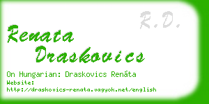 renata draskovics business card