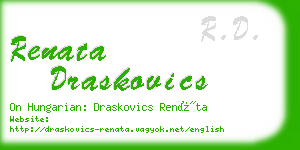 renata draskovics business card